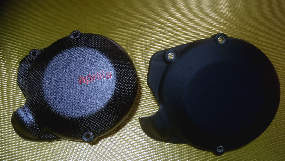 Alternator Cover Carbon  vs Original plastic