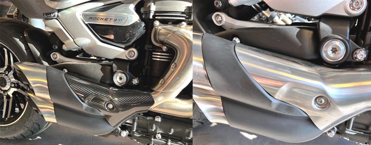 Carbon exhaust lower protection